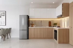 Tủ bếp làm bằng gỗ công nghiệp MDF đang được ưa chuộng sử dụng rộng rãi nhờ giá thành tốt hơn gỗ tự nhiên Tủ bếp làm bằng gỗ công nghiệp MDF đang được ưa chuộng sử dụng rộng rãi nhờ giá thành tốt hơn gỗ tự nhiên